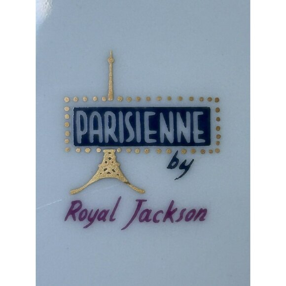 Parisienne by Royal Jackson Deauville Platinum Oval Serving Platter 15 Inch EUC - Picture 7 of 7
